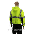 Hot Selling Wholesale ANSI 107 Class 3 2-Tone Safety Hoodie Full Zip Hi Vis Hooded Sweatshirt